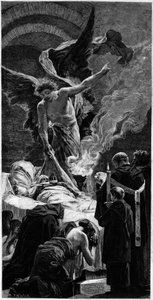 La trasfigurazione di Santa Genoveffa. Incisione dopo l