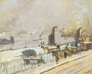 Porto di Amburgo in inverno, 1909