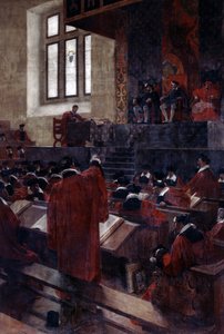 Anne du Bourg e Enrico II nel Parlamento di Parigi, 10 giugno 1559 da Jean Paul Laurens