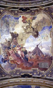 Soffitto del Municipio di Tolosa: Allegoria della morte di Simone di Montfort di Jean Paul Laurens da Jean Paul Laurens