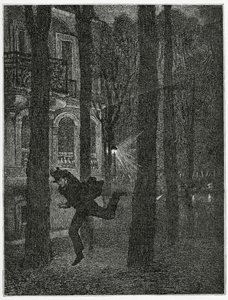 Prigioniero in fuga - illustrazione da Histoire d’un crime, XIX secolo
