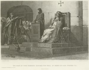 Il corpo di Papa Formoso riesumato per il processo per ordine di Papa Stefano VII