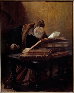 Il vecchio scienziato. Dipinto di Jean Paul Laurens da Jean Paul Laurens