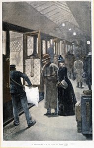 Partenza per il treno notturno alla Gare de Lyon - disegno di Sinibaldi