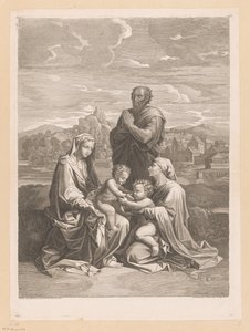 Sacra Famiglia con Elisabetta e Giovanni Battista da Jean Pesne