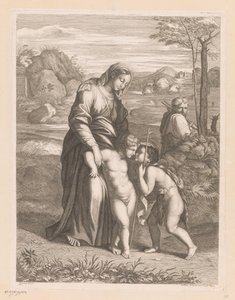 Sacra Famiglia con Giovanni Battista da Jean Pesne