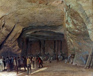 Cantina adibita a magazzino del sale a Dieppedalle intorno al 1789 da Jean Pierre Houel