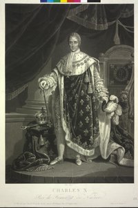 Re di Francia Carlo X (acquatinta) da Jean Pierre Marie Jazet