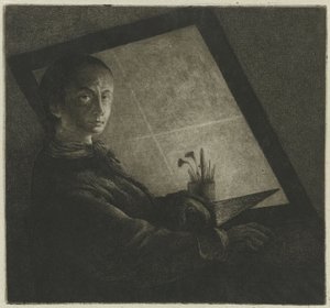 Autoritratto come incisore da Jean Pierre Norblin de La Gourdaine