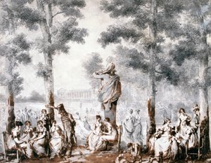 La terrazza delle Tuileries da Jean Pierre Norblin de La Gourdaine