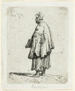 Donna mendicante da Jean Pierre Norblin de La Gourdaine