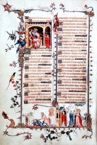 Pagina dal Breviario di Belleville 1323-1326 da Jean Pucelle