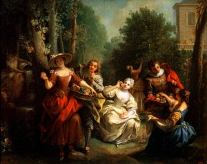 Gusto dalla serie I Cinque Sensi, fine 1720 o inizio 1730 da Jean Raoux