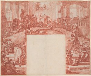 Cristo che purifica il tempio (dopo Luca Giordano) da Jean Robert Ango after Luca Giordano