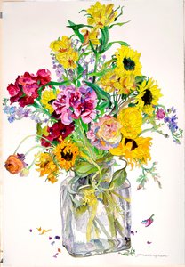 Girasoli, Godetia, Alstroemeria, Ranunculus