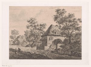 Mulino ad acqua vicino a Krefeld da Jean Théodore Joseph Linnig