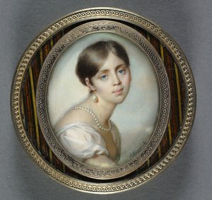 Ritratto di una giovane donna in bianco, 1805 da Jean Urbain Guerin