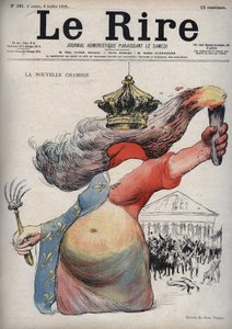 La nuova stanza - Marianne con il volto coperto da un berretto frigio - Marianne vestita con un abito in due parti: un lato rosso e l