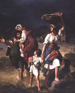Contadini romani in fuga dall