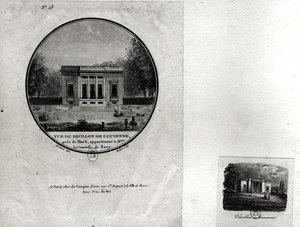 Veduta di un padiglione a Louveciennes costruito da Claude-Nicolas Ledoux (1736-1806) per Madame du Barry
