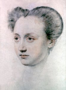 Marie Touchet, amante del re francese Carlo IX, c.1570 (disegno) da Jean de Court