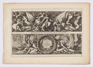 Pagina del titolo da "Frises, feuillages ou tritons marins, à la romaine" da Jean le Pautre
