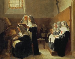 Il coro del convento da Jean or Jehan Georges Vibert