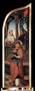 Rappresentazione di San Guglielmo di Bruxelles, San Bernardo di Chiaravalle (pannello di destra del trittico dell