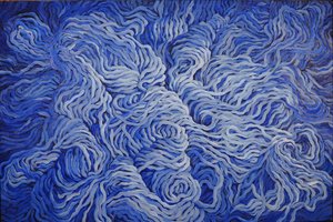 Wool Navy Blue, 2013 (gouache su carta)