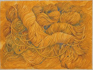Giallo ocra di lana, 2013 (Guazzo su carta)