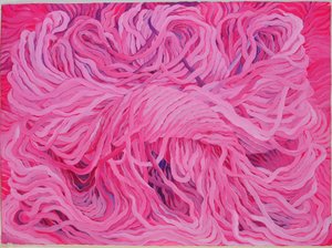 Rosa di lana, 2013 (gouache su carta)