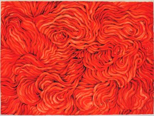 Rosso lana, 2013 (gouache su carta)