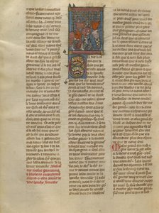 Gauvain e Blioberis incontrano un cavaliere con lo scudo rosso da Jeanne de Montbaston