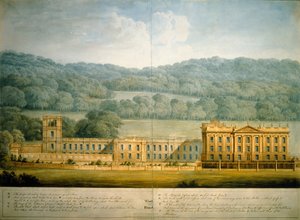 Facciata Ovest di Chatsworth House da Jeffry Wyatville