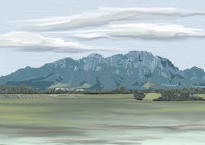 Paesaggio montano in lontananza da Jenna Alheit