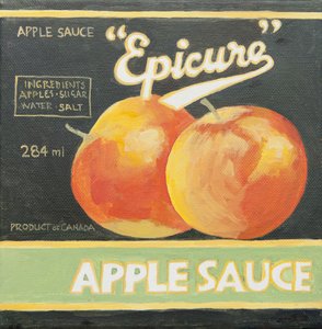 Etichetta del barattolo di salsa di mele Epicure (acrilico) da Jennifer Abbott