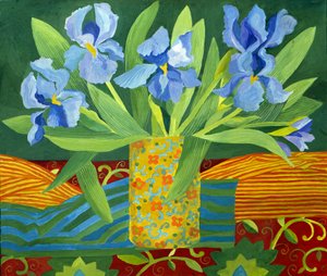 Iris, 2014 (acrilico su tela) da Jennifer Abbott