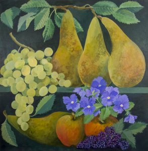 Pere e uva, 2018 (acrilico su tela)