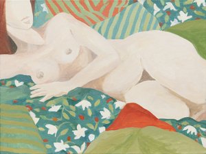Nudo reclinato (acrilico) da Jennifer Abbott