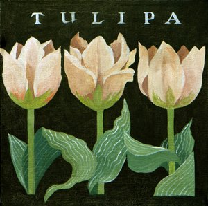 Tulipani, 2013 (acrilico su tela) da Jennifer Abbott