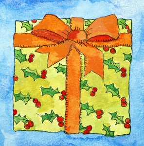 Regalo incartato, 2011 (acquerello) da Jennifer Abbott