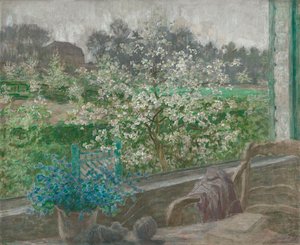 La mia finestra, 1910 circa (olio su tela) da Jenny Montigny