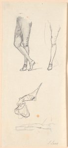 Studi di gambe e braccia per il ritratto di Federico VI da Jens Juel