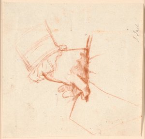 La mano destra di un uomo posta sul fianco da Jens Juel