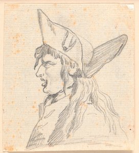 Un uomo che urla (uno svizzero?) con un cappello a tre punte da Jens Juel