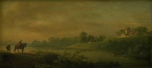 Un guado ai piedi di una chiesa da Jens Juel