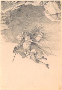 Niels Klim che cade nel mondo sotterraneo da Jens Juel