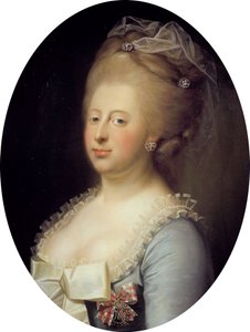 Ritratto della regina Carolina Matilde di Danimarca da Jens Juel