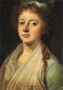 Ritratto della regina Maria Sofia Frederikke sposata a Federico VI