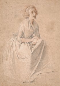 Rosine Juel, nata Dørschel; studio per doppio ritratto di Juel e sua moglie al cavalletto da Jens Juel